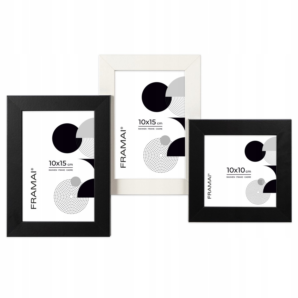 Multifoto lijst 3 stuks 24x37 cm - Bruin Hout MDF