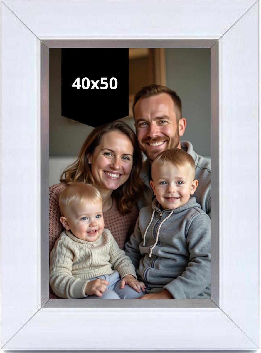 Elegante Witte Fotolijst 40x50 cm voor Foto's, Posters, Diploma's