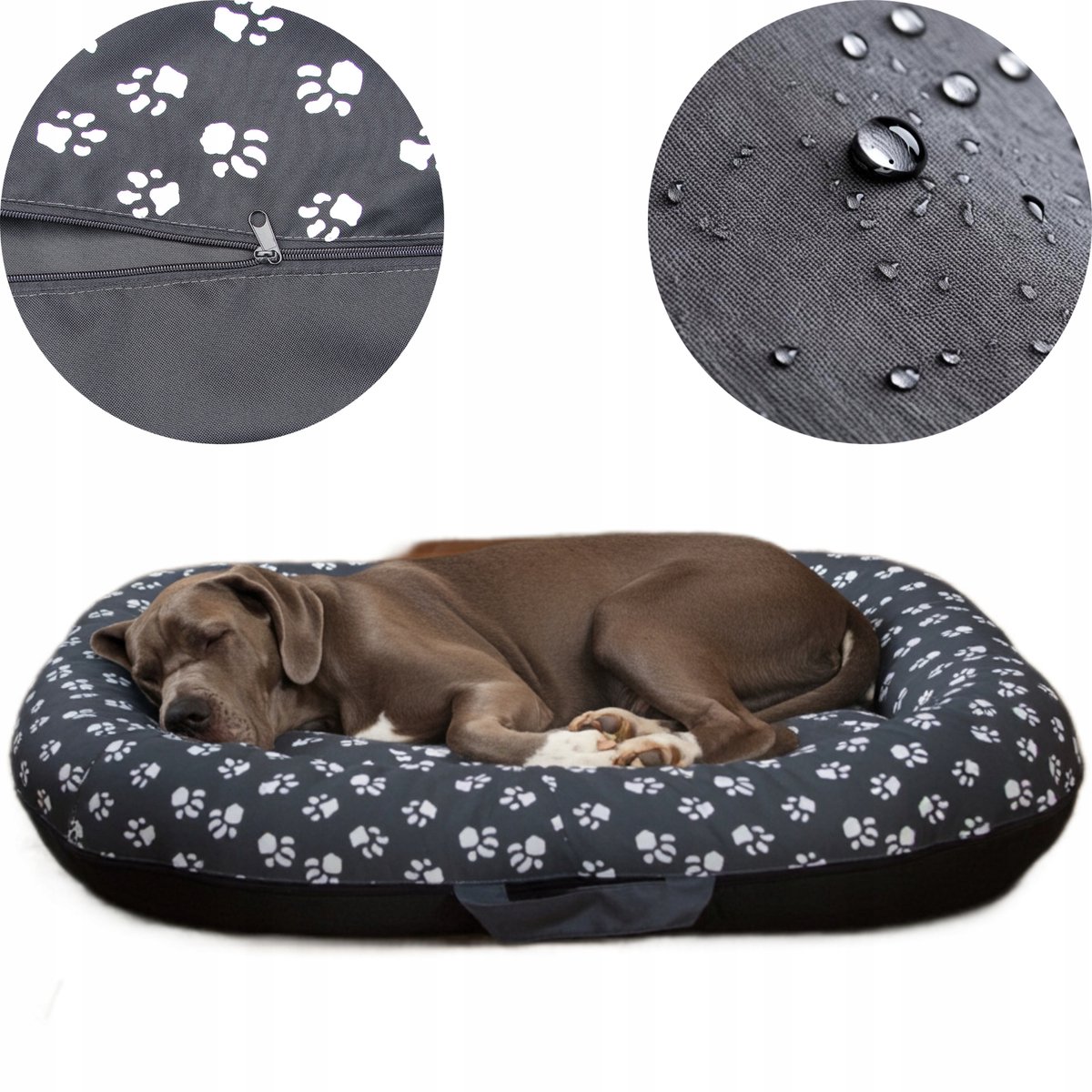 Hondenmand Waterdicht 3XL 130x105cm Grijs - Comfort & Duurzaam