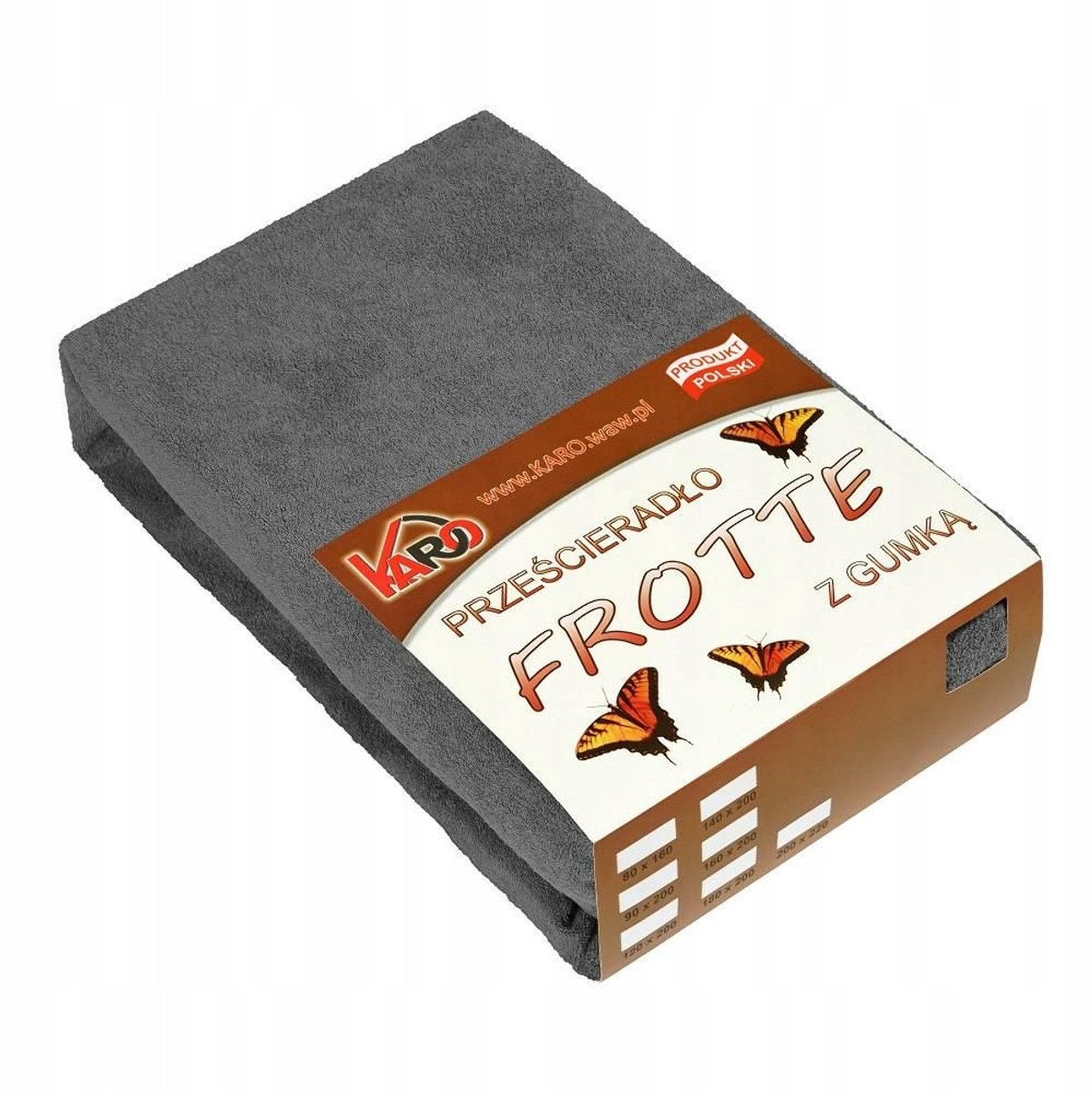 Hoeslaken Frotte Antraciet 80x160 cm met Elastiek - KARO