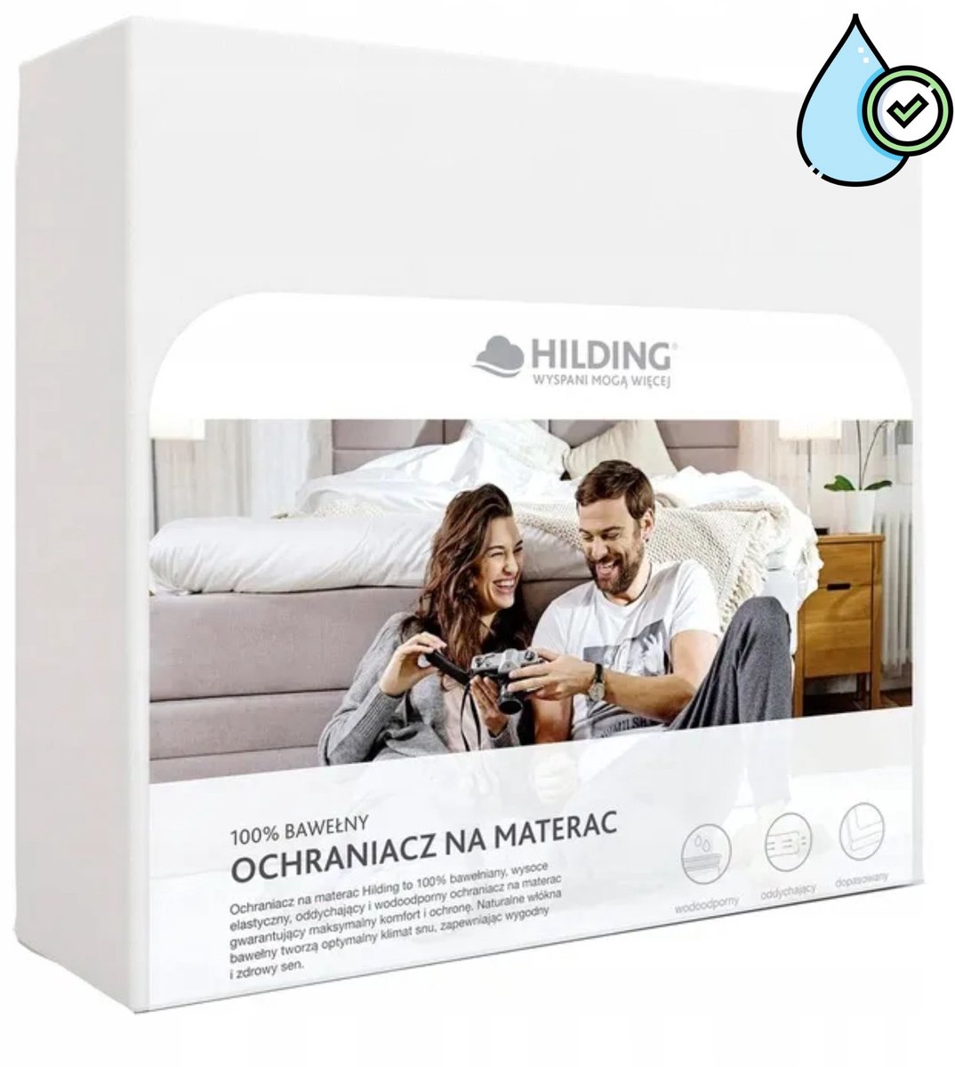 Waterdichte matrashoes 160x210 cm - Hilding - Ademend en hypoallergeen