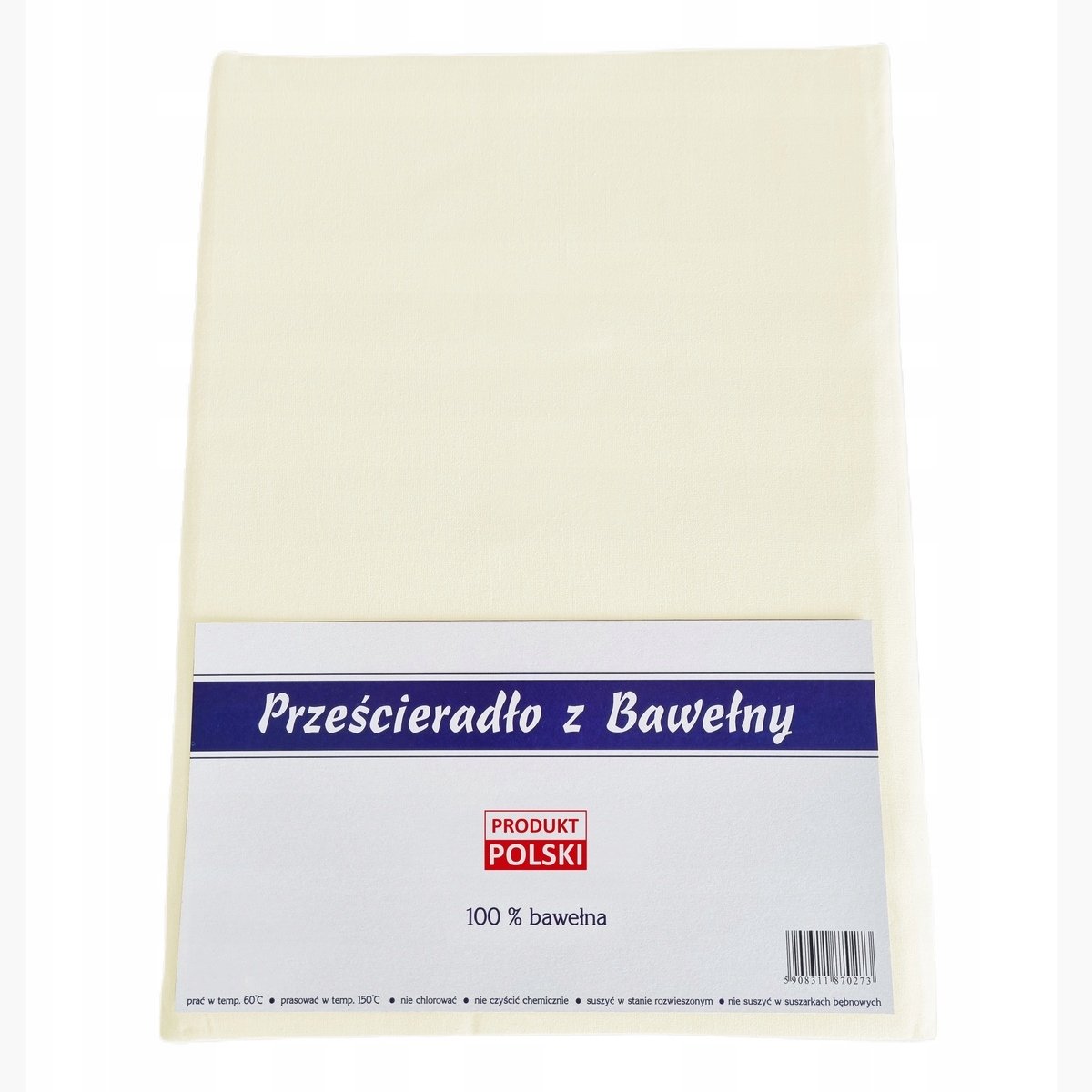 Traditionele Katoenen Hoeslaken Zonder Elastiek 180x200 Ecru