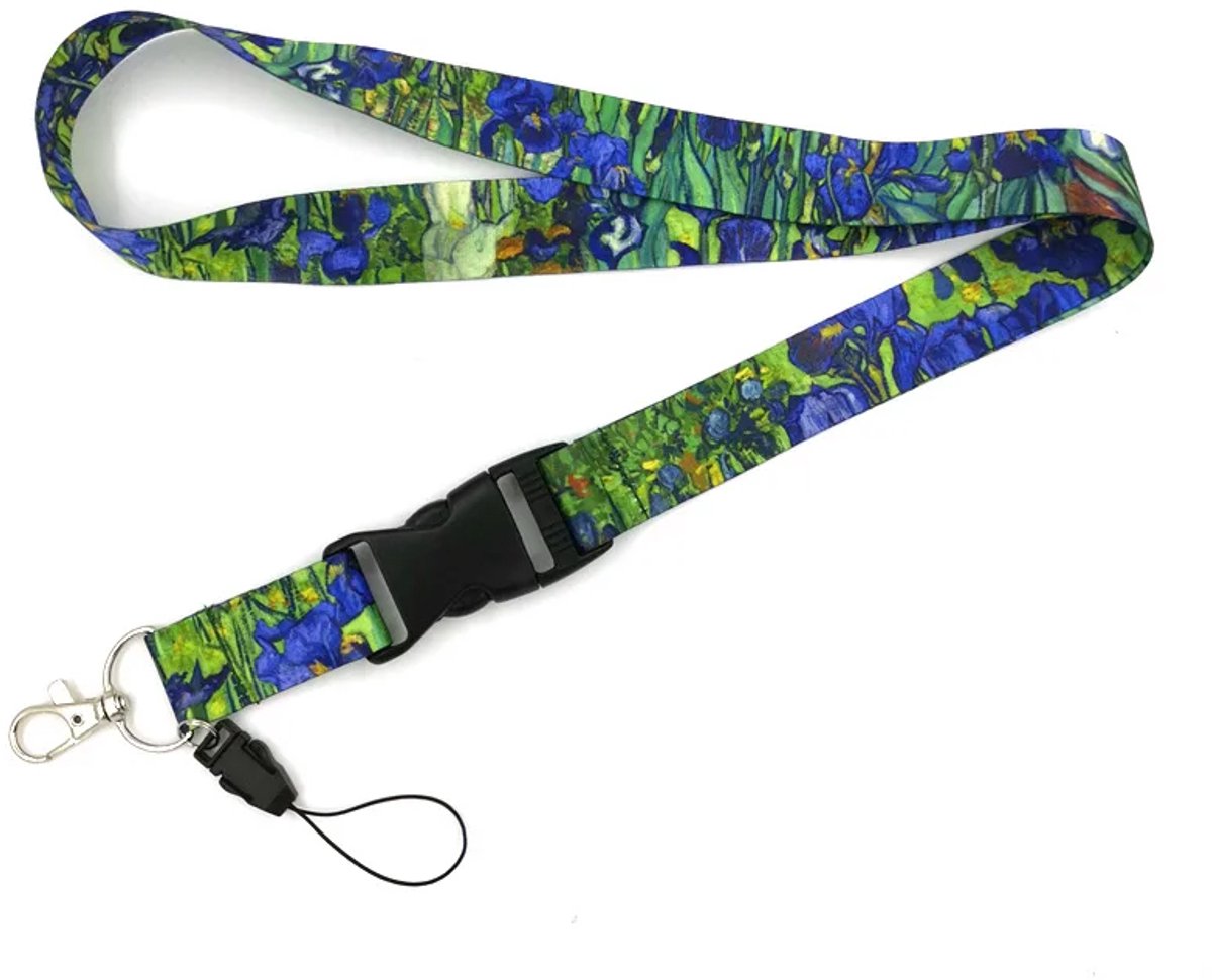 Travel Cords - Keycord Irissen - Vincent Van Gogh - met Kliksysteem - inclusief telefooncord - kunst