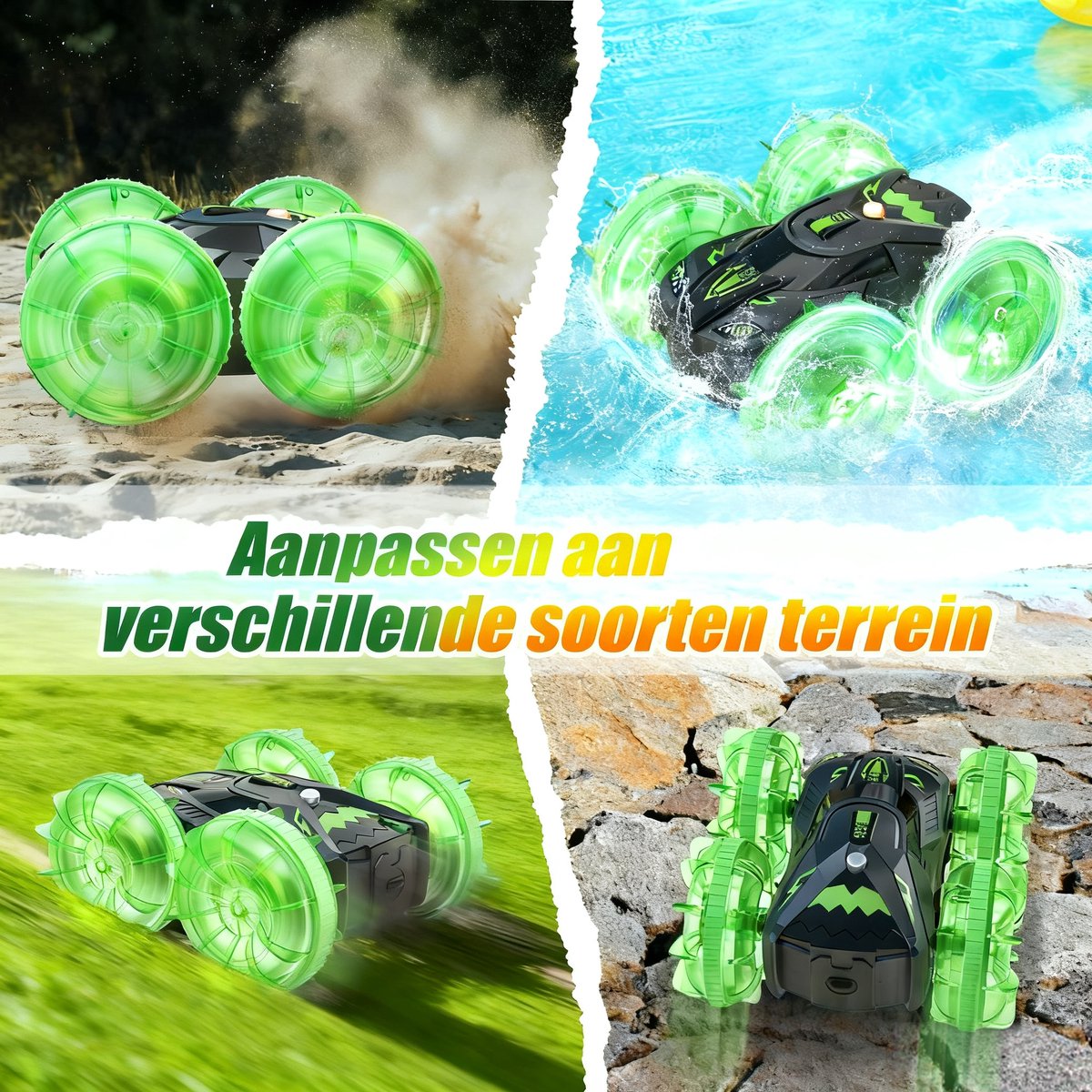 RC Auto - Waterdicht – Rc voor Buiten - Race Auto Afstandsbestuurbare – Met Extra Accu — afbeelding 2