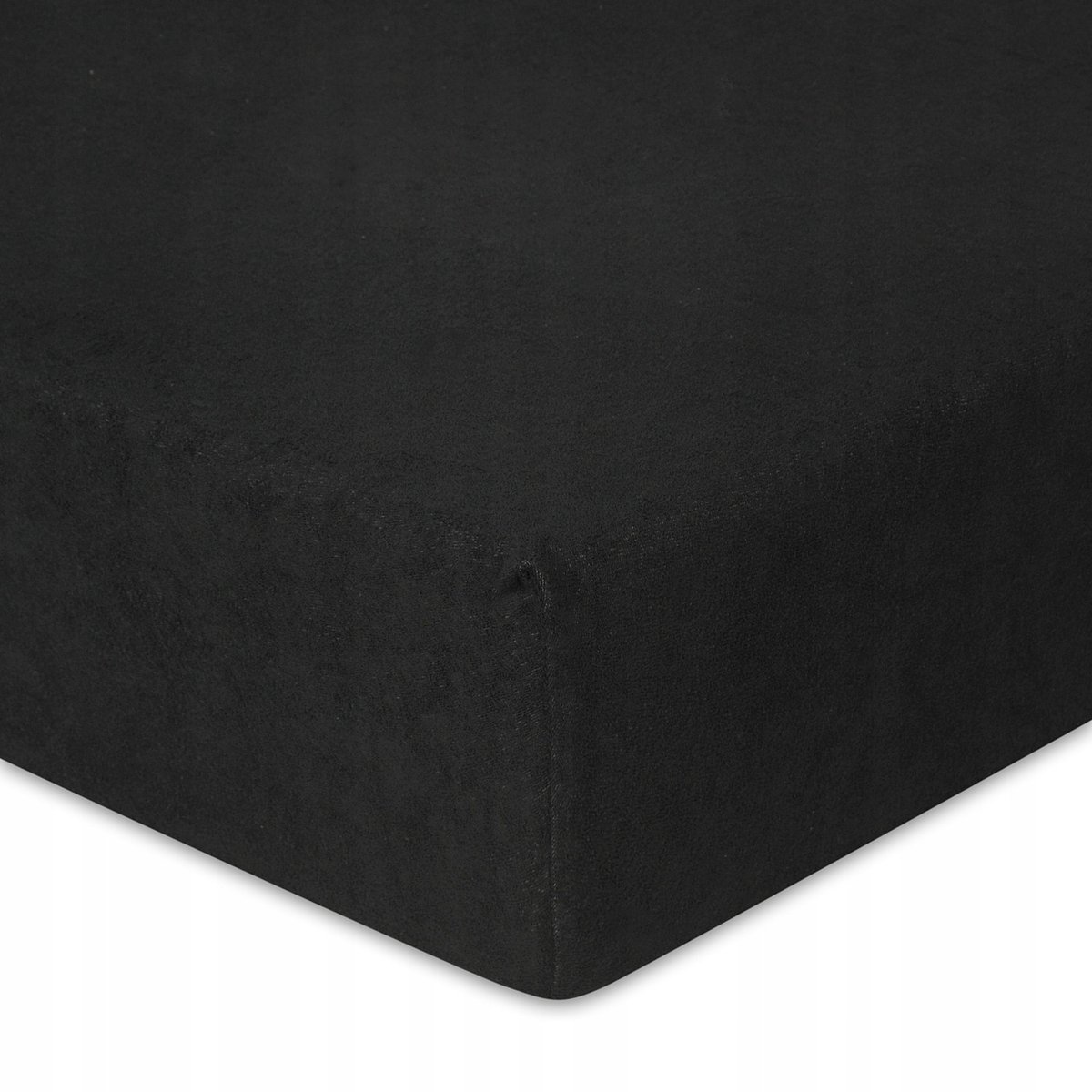 Zwarte Frotte Hoeslaken met Elastiek 120x200 cm - Premium Kwaliteit