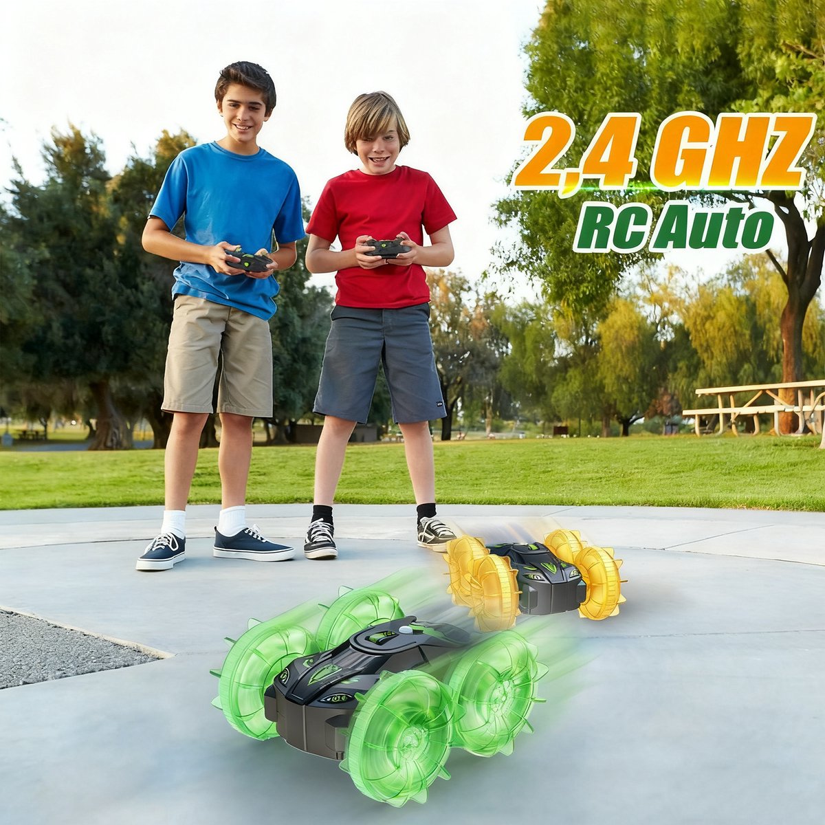 RC Auto - Waterdicht – Rc voor Buiten - Race Auto Afstandsbestuurbare – Met Extra Accu — afbeelding 4