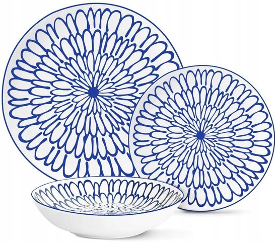 QUID Denver Porcelain Crockery, 18 Pieces, for 6 People