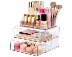 YONO Make Up Organizer met Lades - Skincare Organizer - Parfum Houder - Cosmetica - Nagellak - Transparant