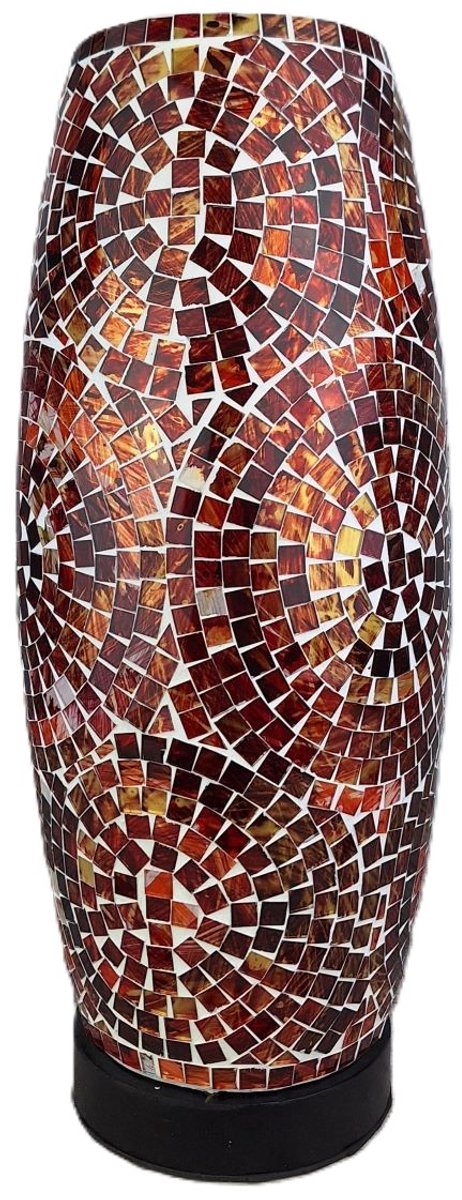 MigoStyling - Mozaik - Oosterse - Arabische - Marokkaanse - Decoratieve - Tafellamp - Slaapkamer - Woonkamer - Rood - Hoogte 45 cm