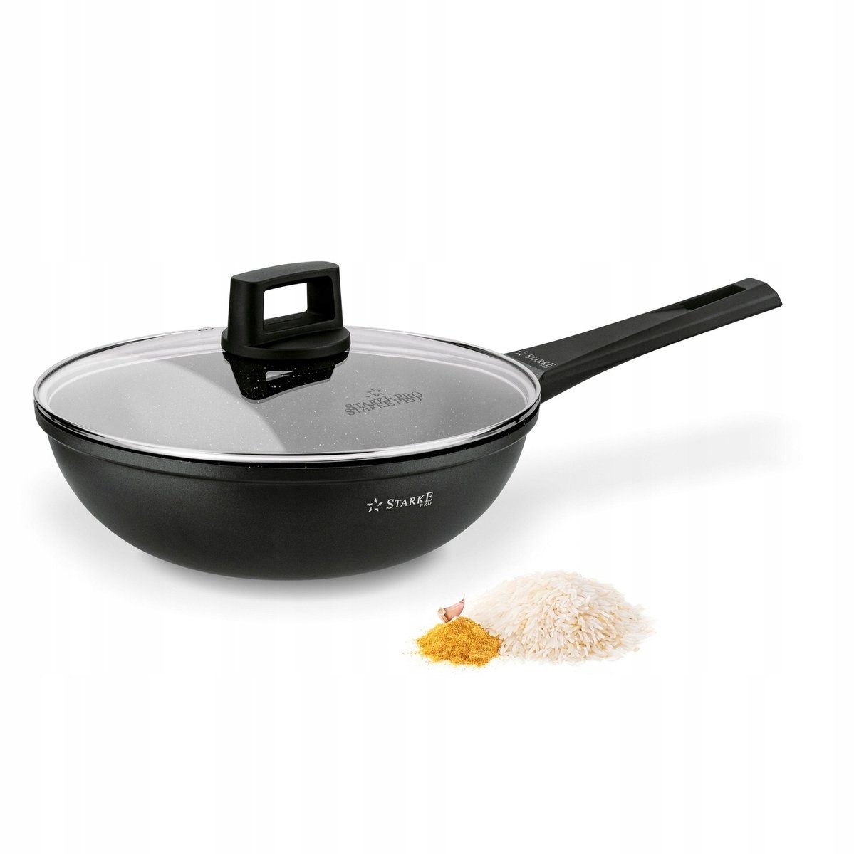Starke Pro Taylor Marble Wok Pan met Deksel - 28 cm