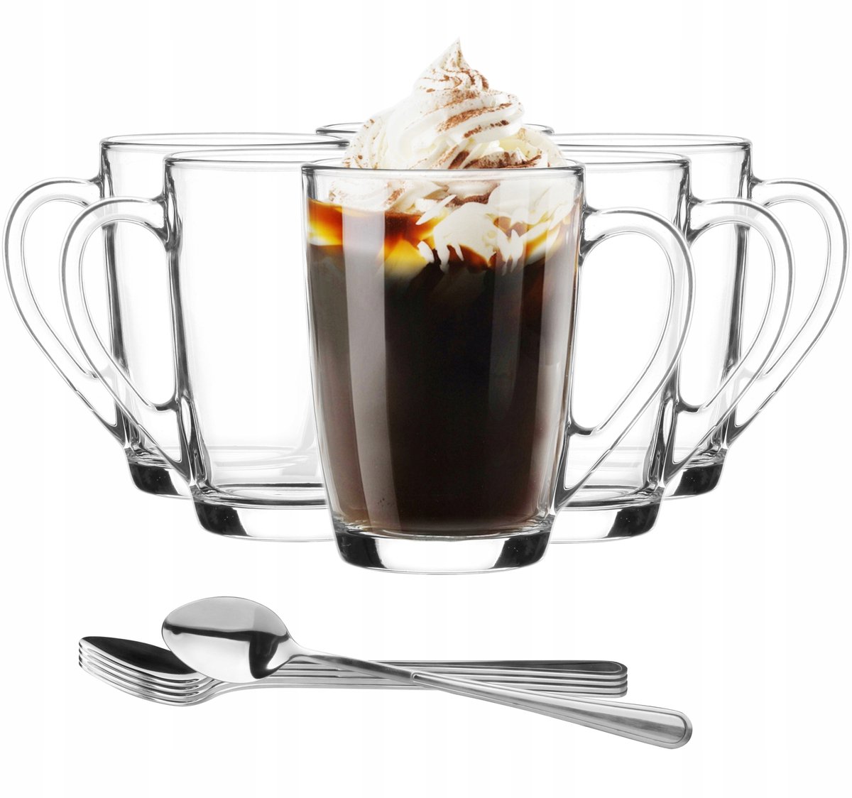 Glasmark Latte Macchiato Glazen met Lepels - Set van 6 - 300ml