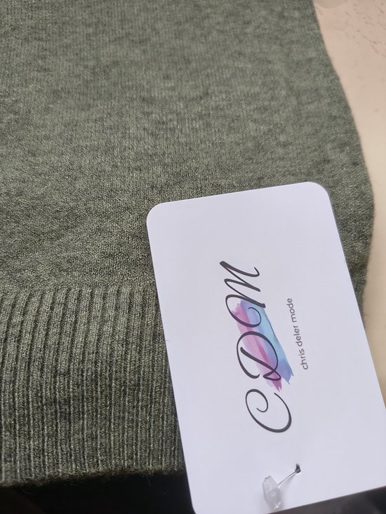 Dames col trui Roba-effen army groen melee-fijngebreid-maat L/XL-koltrui-coltrui