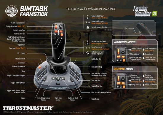 Thrustmaster Simtask Farmstick - PC - Multifunctionele Joystick voor Farming and Trucking