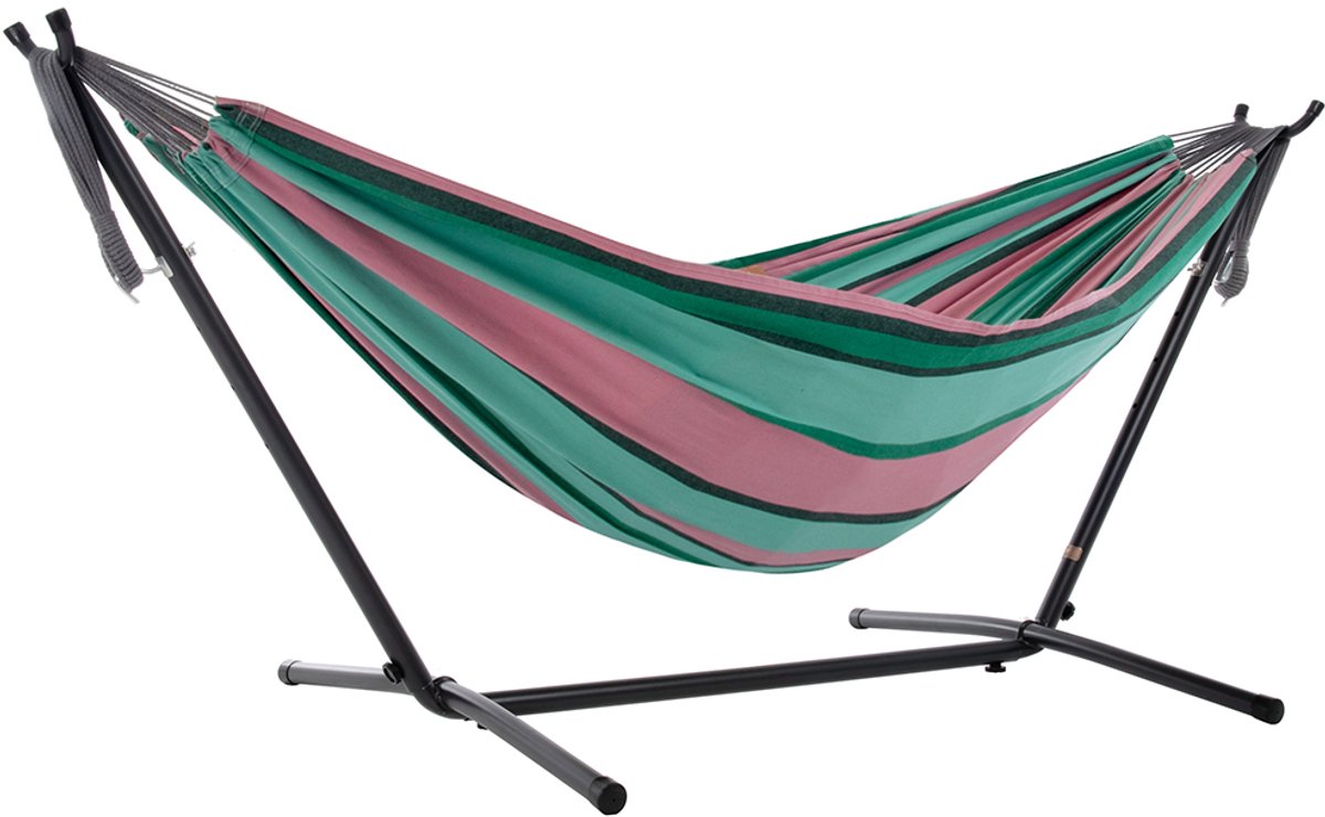 Vivere Dubbele Hangmat met Standaard - Watermelon