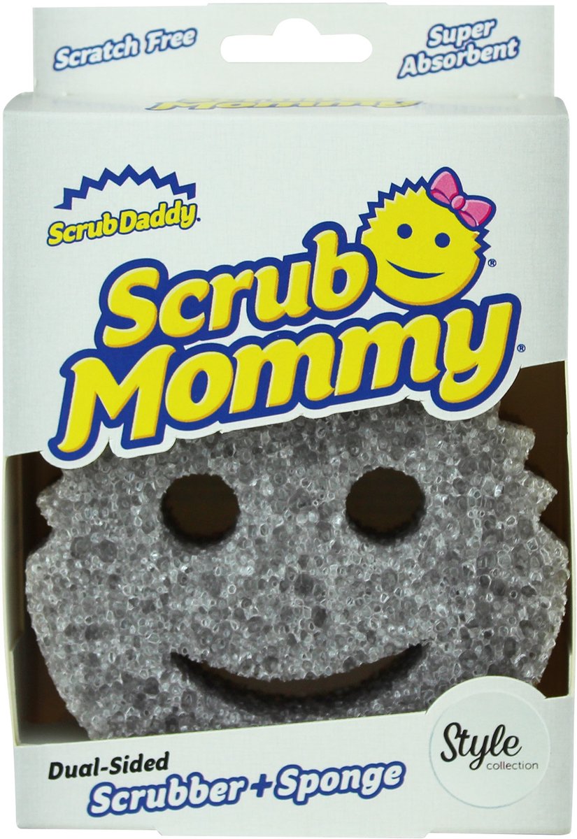 Scrub Daddy - Scrub Mommy krijsvrije spons dubbelzijdig grijs