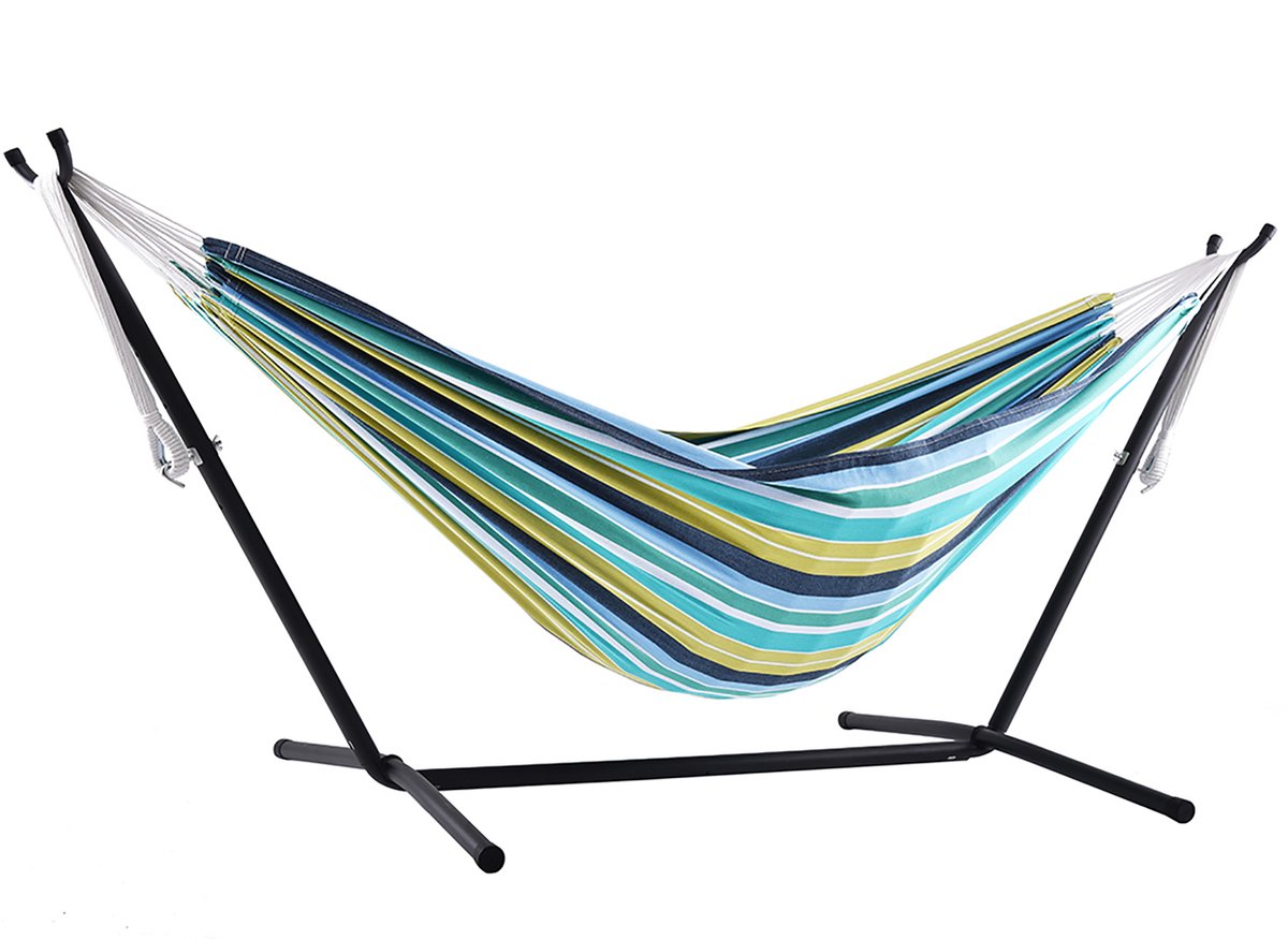 Vivere Combo - Dubbele Hangmat met Standaard - Cayo Reef