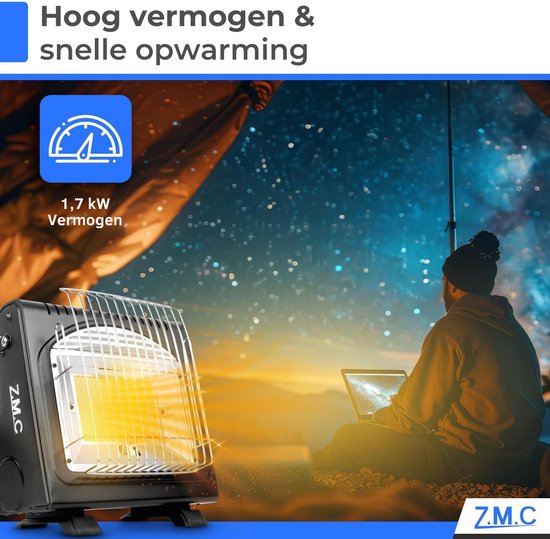 Z.M.C 2-in-1 draagbare keramische gasverwarming en gasfornuis, 1,3 kW, LPG- aansluiting, 28 gaspatronen, kooktoestel met piëzo-ontsteking, gaskachel voor indoor, outdoor, tenten en caravans Z.M.C 2-in-1 draagbare keramische gasverwarming en gasfornuis, 1,3 kW, LPG- aansluiting, 28 gaspatronen, kooktoestel met piëzo-ontsteking, gaskachel voor indoor, outdoor, tenten en caravans