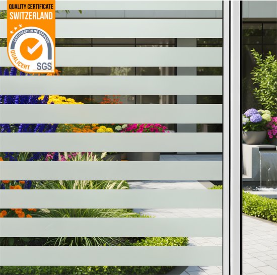 Homewell® Film vitrage 45x300cm Isolant & Protection solaire - Anti-vue - Statique Auto-adhésif - Rayures HR++