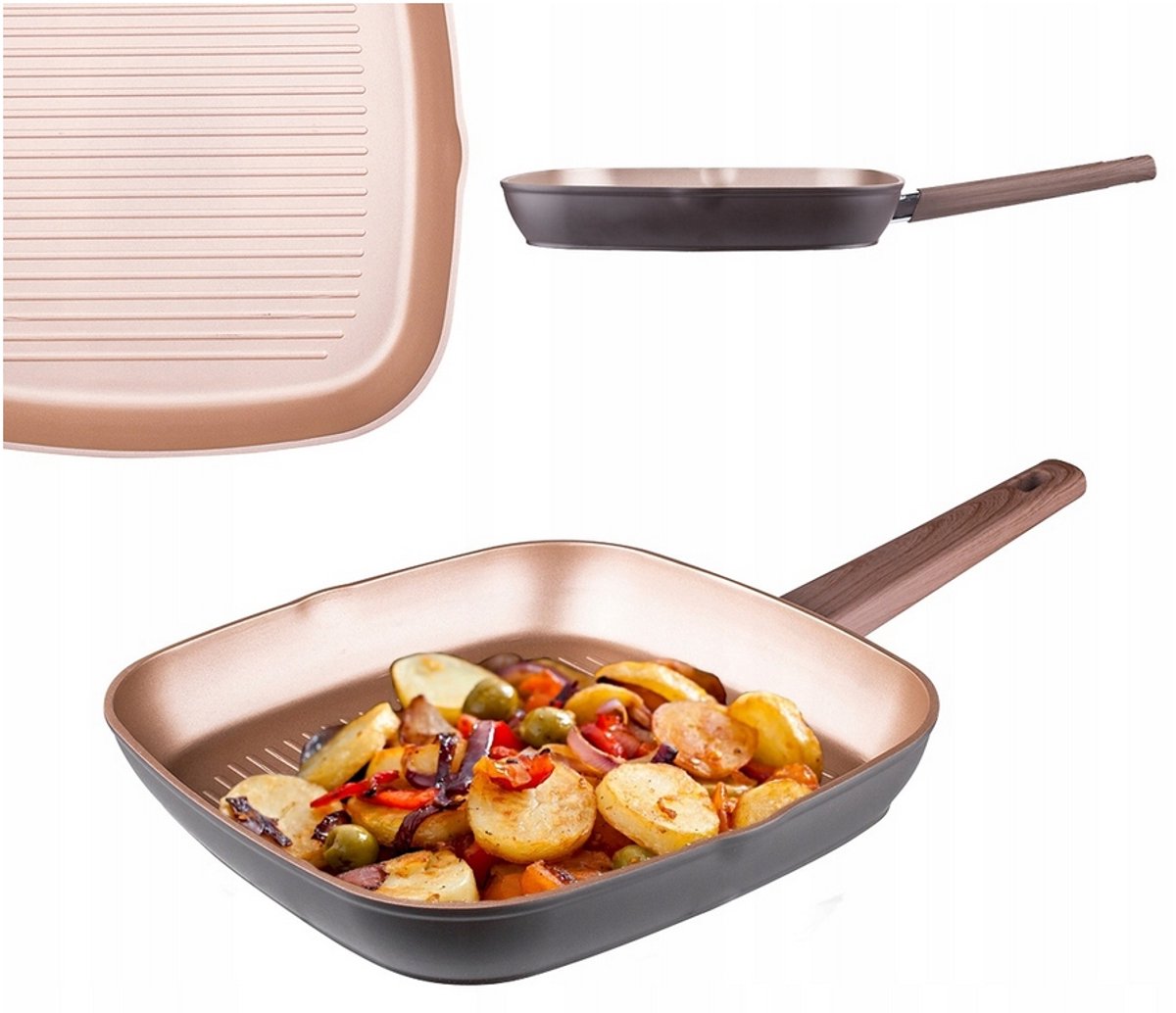 Valdinox Noble Grillpan 26 cm - Geschikt voor Inductie & Gas