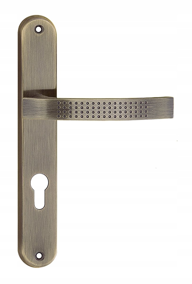 Deurklink Astra 72mm Patina met Cilindergat - Metaal