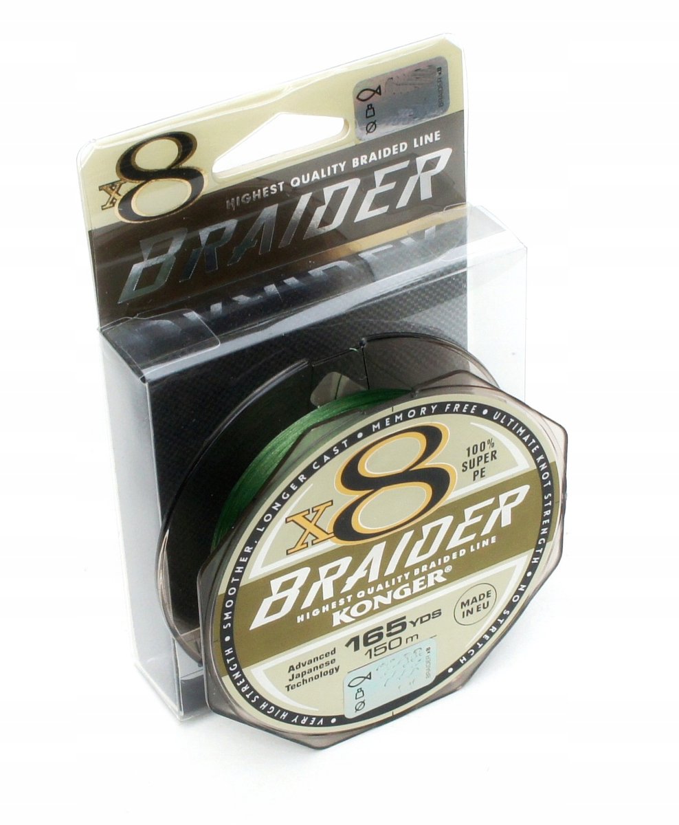 Konger Braider X8 Vislijn 0.06mm 150m Groen - Sterk & Soepel