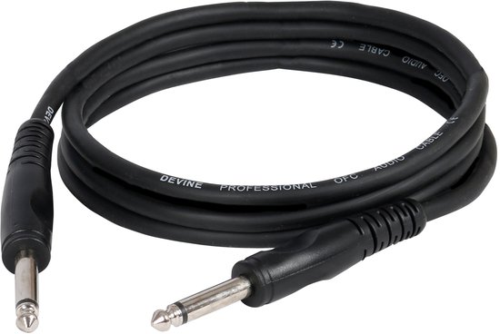 Devine JACM/5 signaalkabel 6.3 mm TS mono jack-jack kabel 5 meter