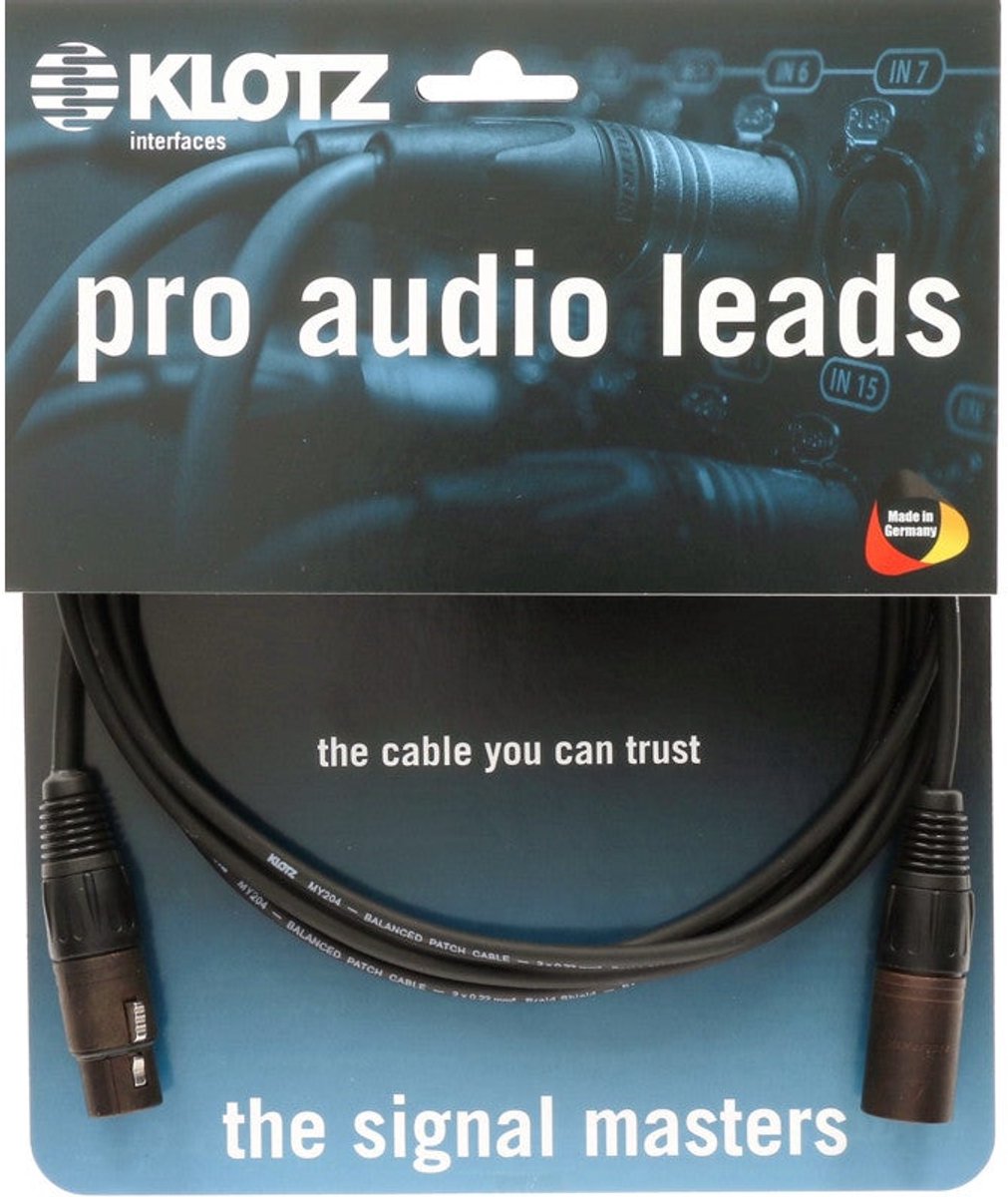Klotz B-2 B2FM1N0300 audiokabel Neutrik XLR 3p male - XLR 3p female 3m
