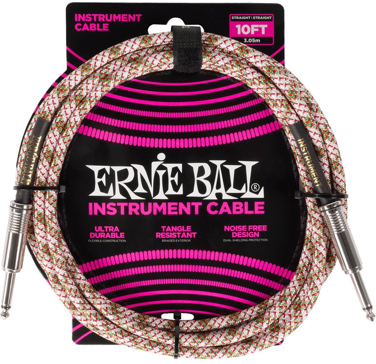 Ernie Ball 6426 Braided Emerald Argyle instrumentkabel 3 meter