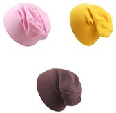 Gebreide kindermutsen - 3 stuks - Aanbevolen voor kinderen van 6 maanden tot 5 jaar - Hoogte 23 cm - Breedte 19 cm - Zacht en warm - Geschikt voor zowel jongens als meisjes - Geschikt voor lente, herfst en winter - Mutsen - Slouchmutsen voor kinderen