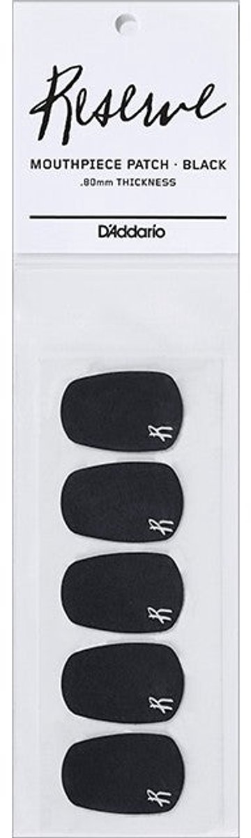 D'Addario Woodwinds RMP01B Reserve Mouthpiece Patches Black (5 stuks)