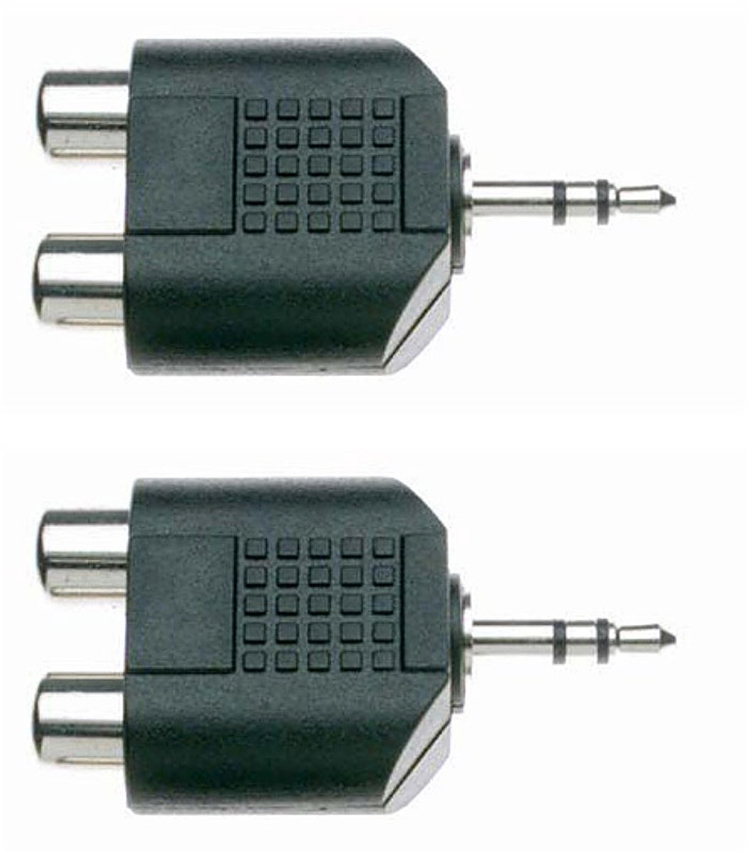 Stagg AC-2CFJMSH verloop 2x RCA (f) - mini-jack (m) (set van 2)