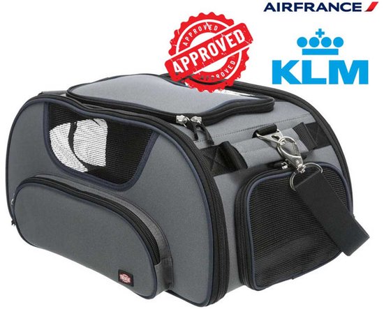 Reistas hond vliegtuig KLM en Air France, afmetingen 46x28x24cm