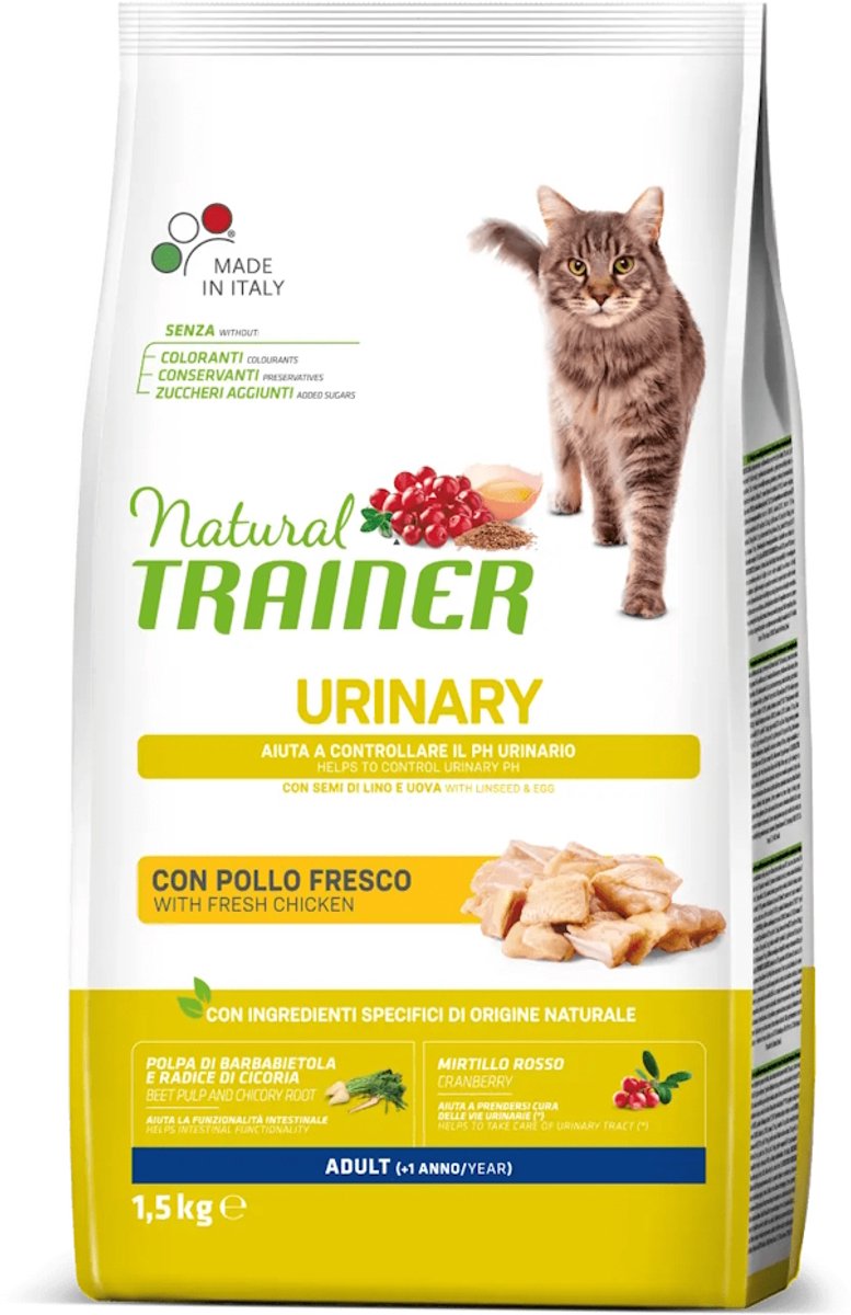 Natural Trainer Adult Urinary met Kip 1,5 kg - Kattenvoer voor katten vanaf 1 jaar met urinegevoeligheid