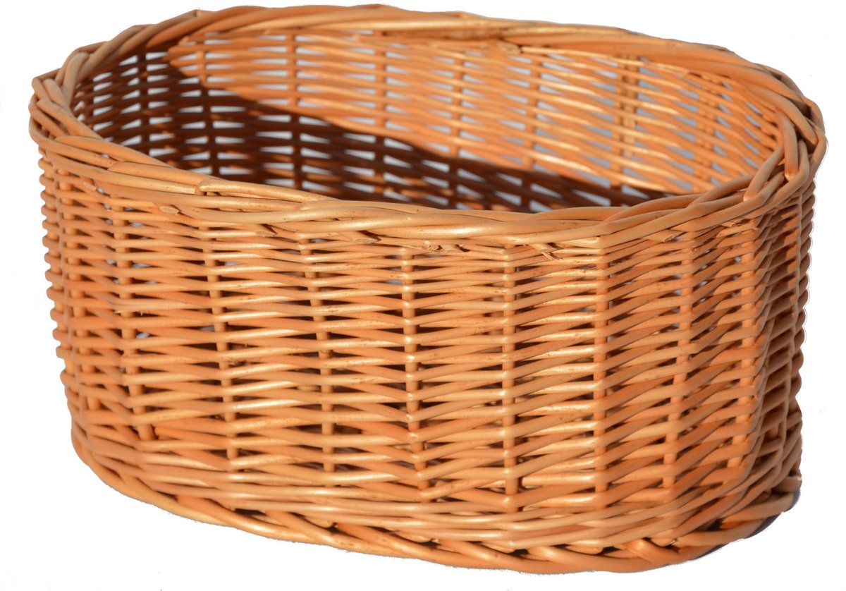 Ovale mand van gevlochten wilgentakken, 28 cm