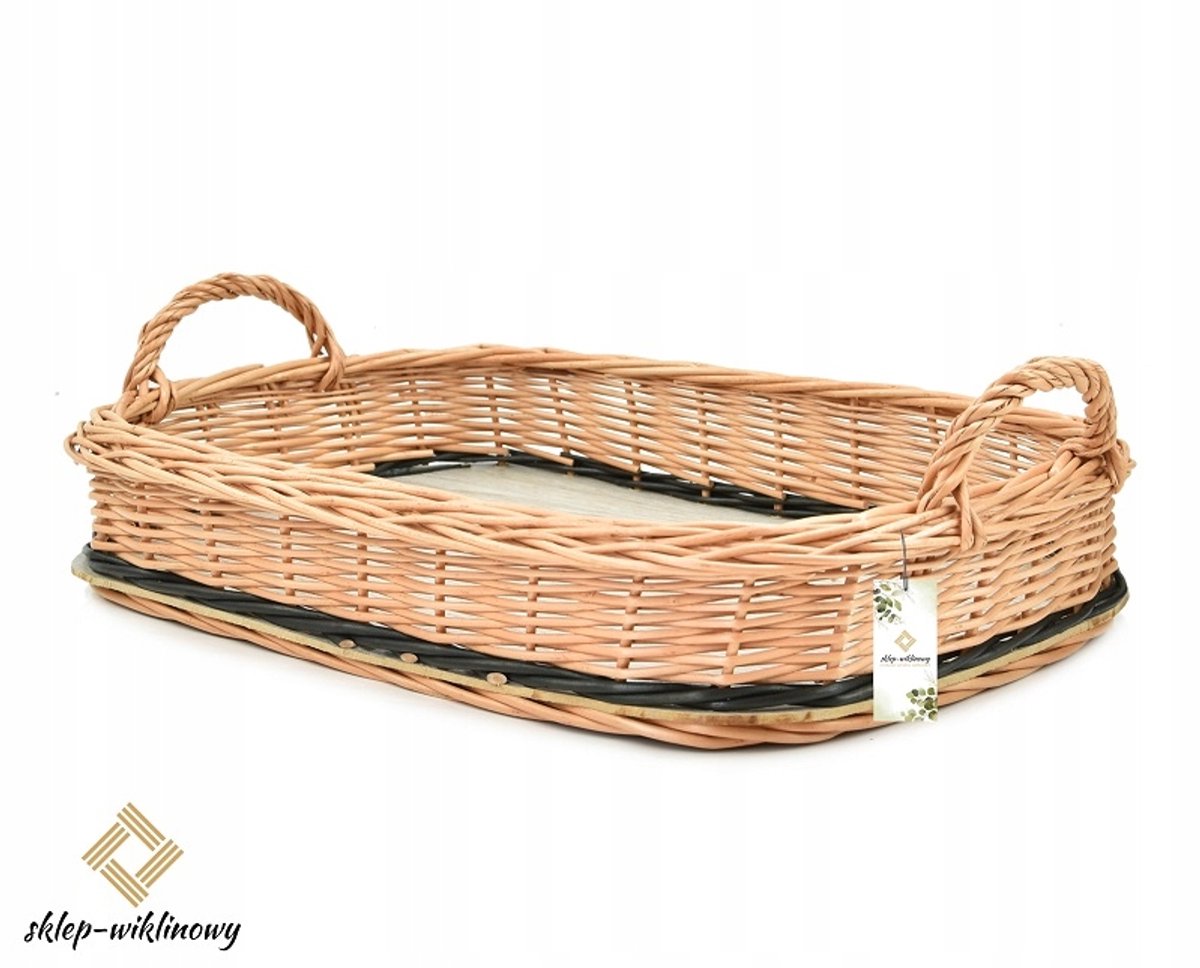 Wikkelen Dienblad met Handvatten - 46 cm - Natuurlijke Wikkelen