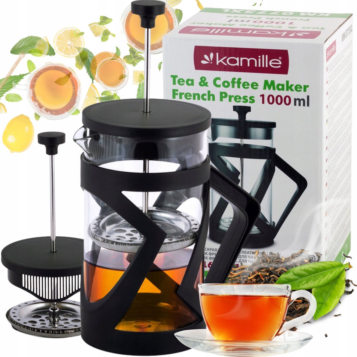 Glazen Koffiezetapparaat & Theepot met Filter 1L
