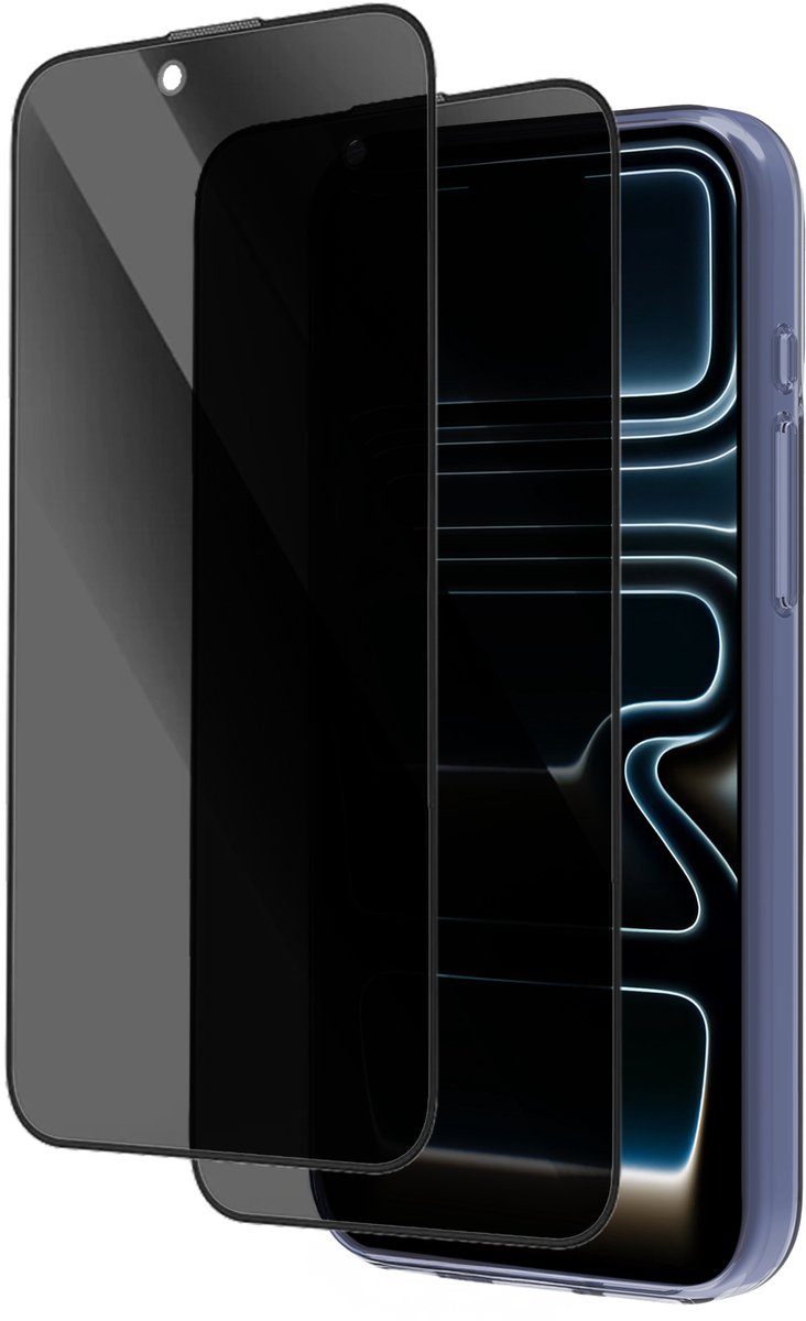 Transparant hoesje geschikt voor iPhone 17 Pro - Met 2x Privacy Screenprotector - Xssive