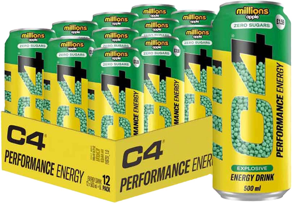 C4 Energy Drink - 12x 500 ml - Cosmic Rainbow