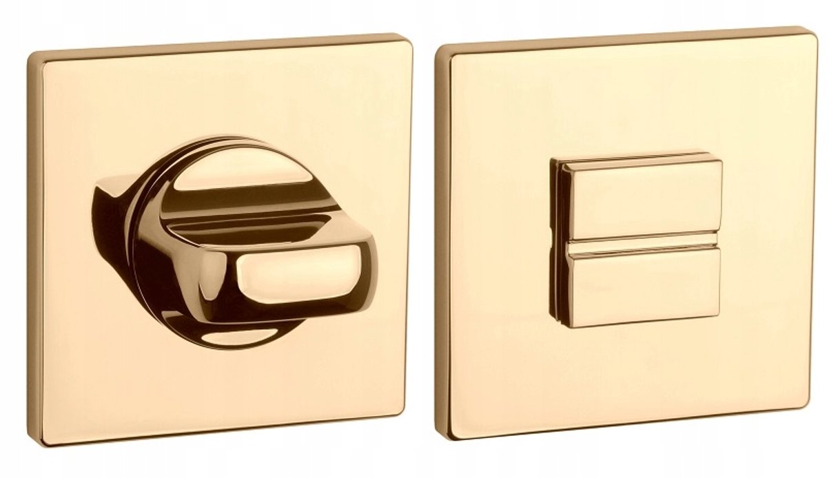 Gouden WC Rose Vierkant Super Slim APRIL - Badkamer