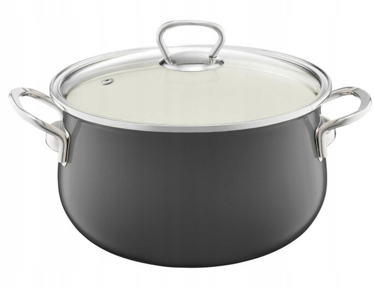 Emalia Olkusz Pan 16cm 1,3L Grijs - Gas & Inductie