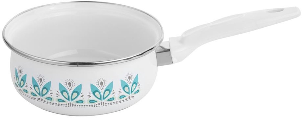 Emaliede Steelpan 16cm 1.3L Camellia - Geschikt voor Inductie