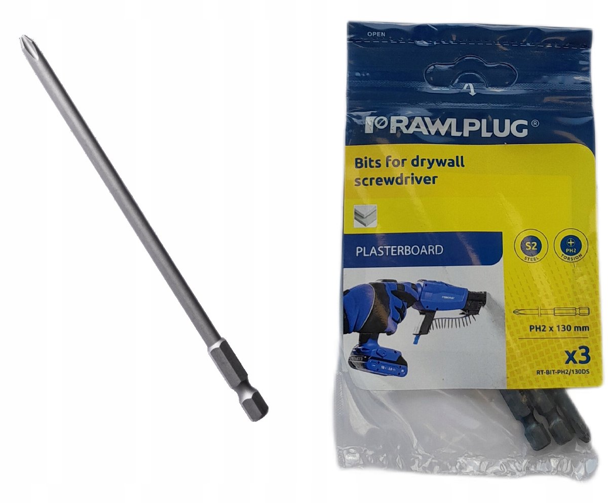 Rawlplug PH2x130mm Phillips Gebeten - 3 st