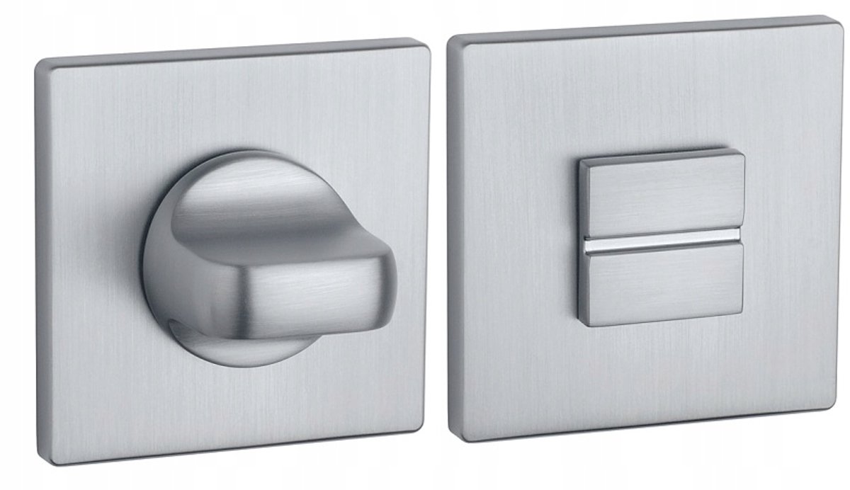 Aprile Prestige WC garnituur rozet 52x52x5mm mat Chroom Toilet Rozet