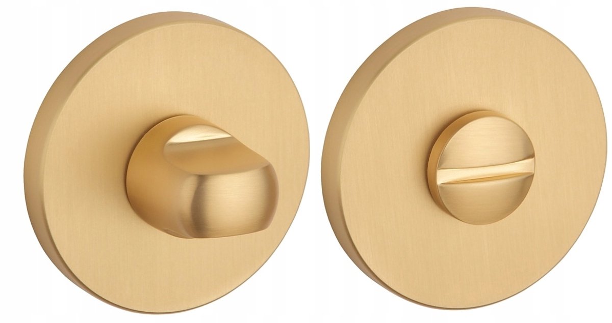 Mat Goud WC Rozet Slim 7mm - STYLE