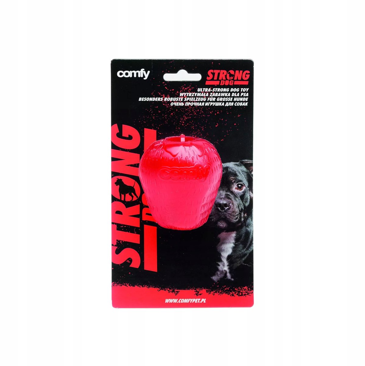 Comfy Strong Hondenspeelgoed Aardbei 7,5 cm - Duurzaam TPR