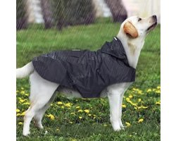 Honden regenjas - Maat XXXL - Zwart - Dun regenjas - Jasje - Regenjas - Waterproof jas - Hondenkleding - Hondenjas