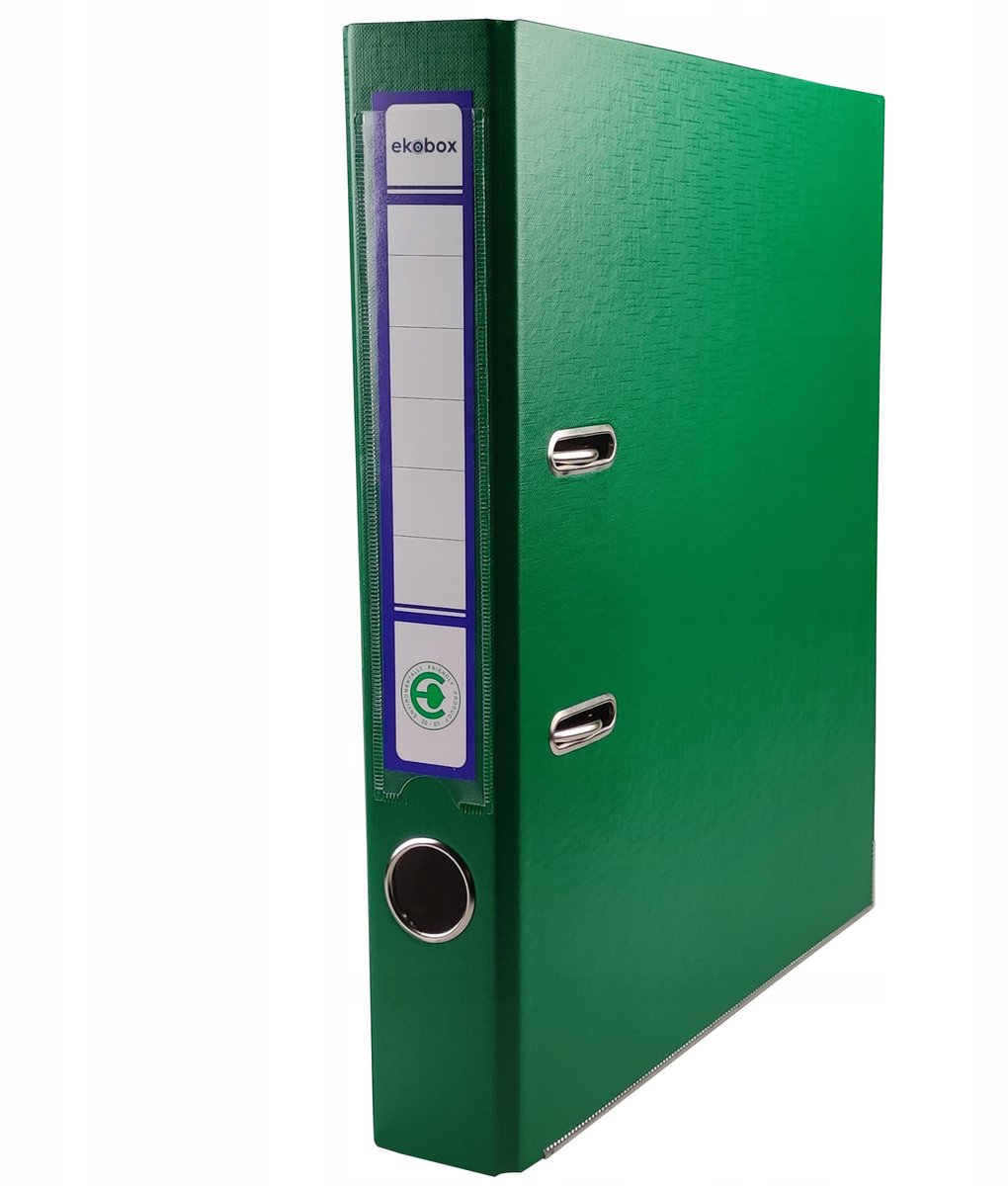 Groen A4 Ordner Ekobox 50 mm met handvat