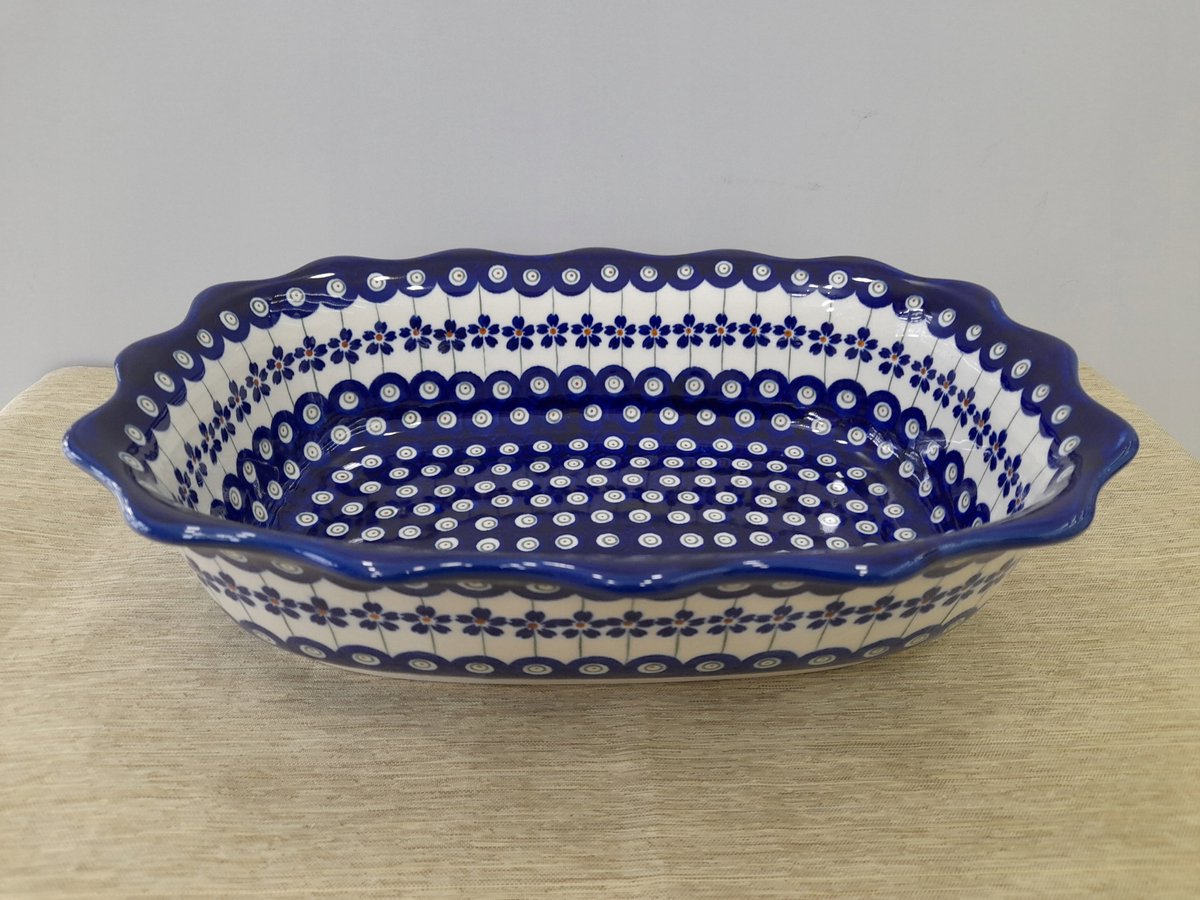 Bolesławiec Ovale Kom 29,5 cm - Decor 166 - Handgemaakt Keramiek