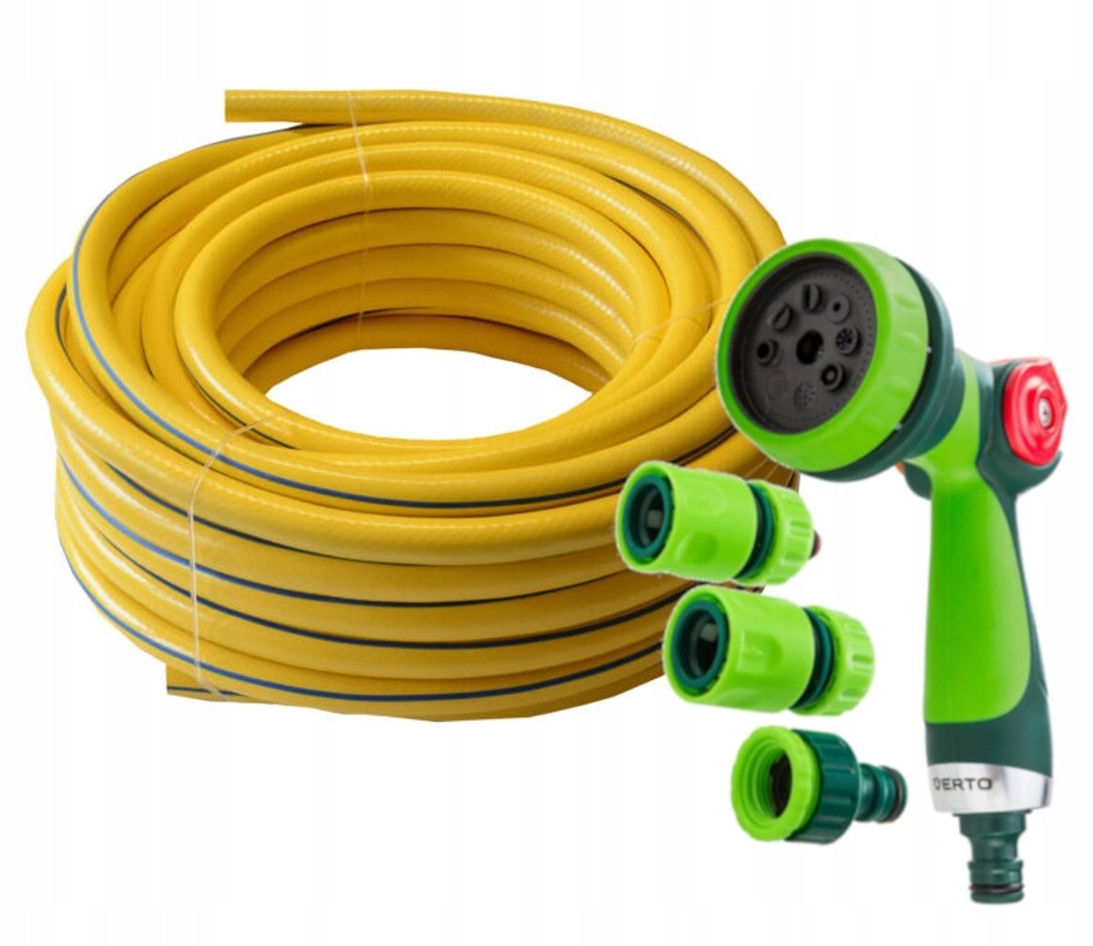 Premium Tuinslang 30m 1/2" Geel met Spruw en Koppeling