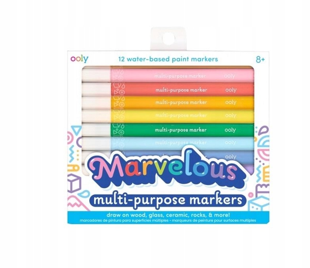 Ooly Oliepastels - Set van 12 Kleurrijke Markers voor Diverse Oppervlakken
